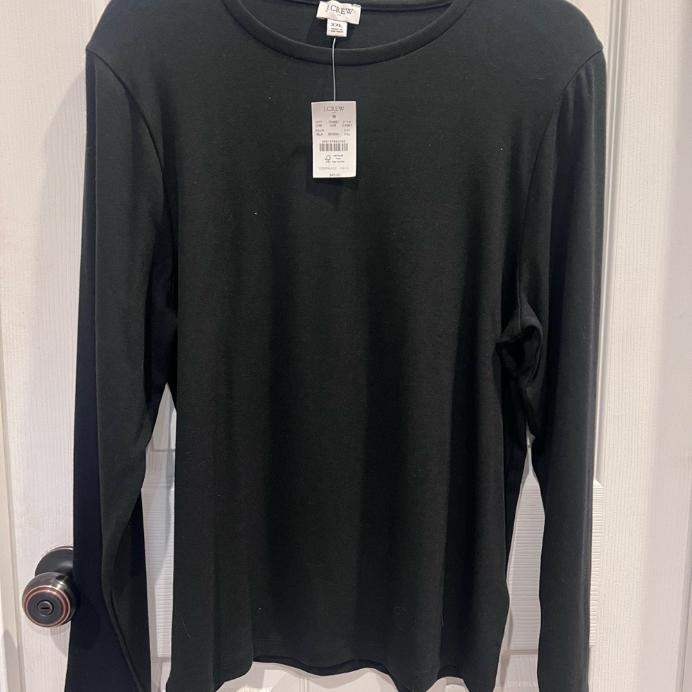 J. Crew Black Crew Neck Shirt